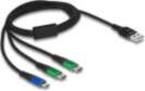 Delock USB kabelis USB-A 2x USB-C