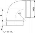 SpiroFlex elkonis 90° DN 160 [Kolano]