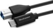 USB MicroConnect USB-C — USB-B kabelis