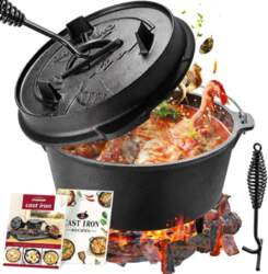 Overmont Dutch Oven Fire Pot Cast