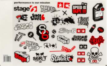 Sticker Set Stage6 A4 red