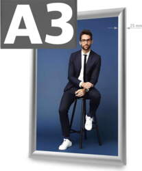 Click rāmis A3 STANDARD SILVER