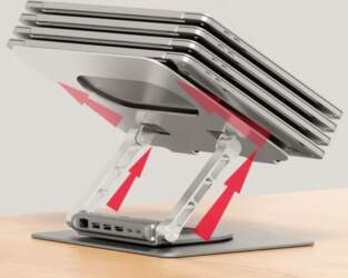 Adjustable laptop stand + USB-C HDMI