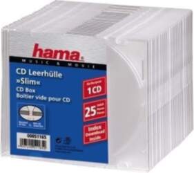 Hama CD Slim Box, 25 pcs