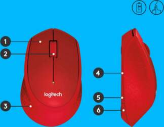 Logitech M330 Silent Plus pele Labā