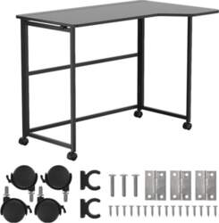 Maclean Folding Desk, Black, Mobile, 100x65