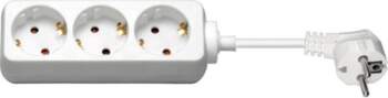 MicroConnect 3-way Schuko Socket 5M White