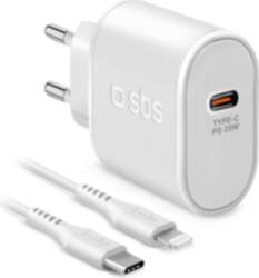 SBS, USB-C, Lightning, 20 W, balta