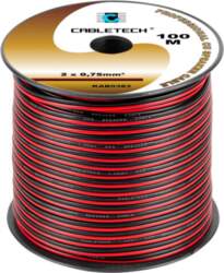 Cabletech Speaker cable 0.75mm black-red