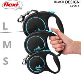 Flexi Automatic leash Black Design M