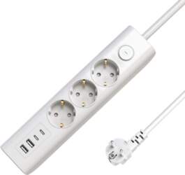 MicroConnect 3-way USB Schuko Power Strip