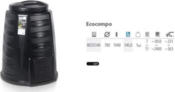 PROSPERPLAST COMPOSTER 340L BLACK