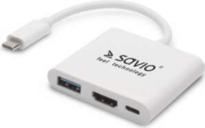 Adapteris Savio USB Type-C - HDMI