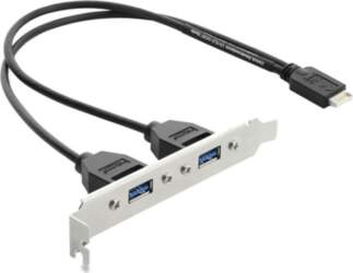 DeLOCK Slotblech USB Typ-E 2x USB