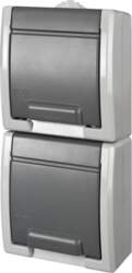 Elektro-Plast Aquant. Vertical double SCHUKO socket