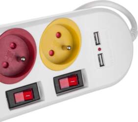 Maclean power strip, extender 4 sockets