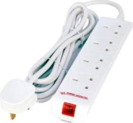 MicroConnect 4 gang UK Surge Protected