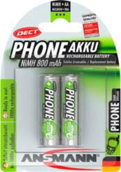 Ansmann 800mAh DECT, Akku silber, 2x