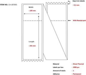 Capture Ship-label 105 x 251mm,