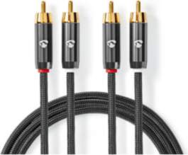 Kabelis Nedis 2x RCA - 2x