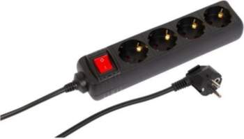 MicroConnect 4-way Schuko Socket on/off