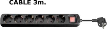MicroConnect 6-way Schuko Socket on/off