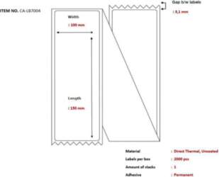 Capture Ship-label 100 x 150mm,