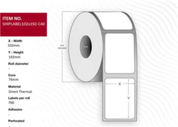 Capture Ship-label 102 x 192mm, Core