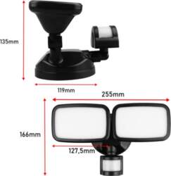 Maclean LED wall lamp, with PIR