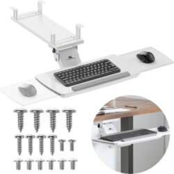 Maclean under-desk keyboard holder, adjustable, max