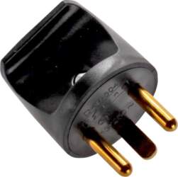 MicroConnect Power Plug (round), Black