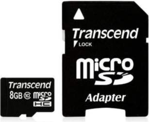TRANSCEND MicroSD Card SDHC 8GB +