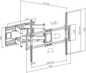 Maclean MC-482 TV Wall Mount Bracket