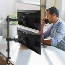Maclean MC-967 Double Vertical Monitor Desk