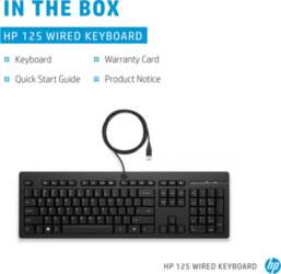 HP 125 USB Wired Keyboard