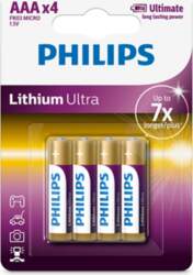 Philips Lithium Ultra, AAA, 4 gab