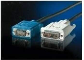 VALUE DVI-VGA Kabel, DVI (12+5) ST