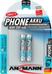 Ansmann 800mAh DECT, Akku silber, 2x