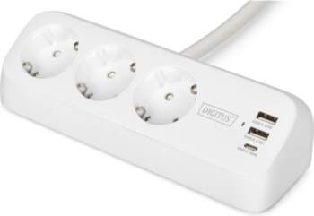 Digitus 3-way office socket strip with