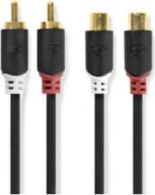 Kabelis Nedis 2x RCA - 2x