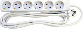 Mercodan Schuko power strip with 6