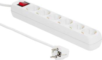MicroConnect 6-way Schuko Power Strip