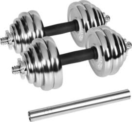 REBEL ACTIVE Chrome Adjustable Dumbbells in