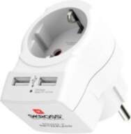 Skross In-line socket + USB White