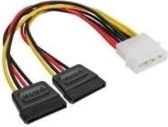 InLine 4-Pol Molex Strom Y-Kabel an
