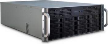 Inter-Tech 4U-4416L Rack Black, Silver