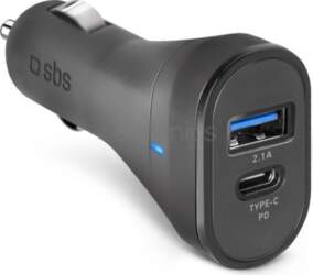 SBS, USB-A, USB-C, 10 W, melna