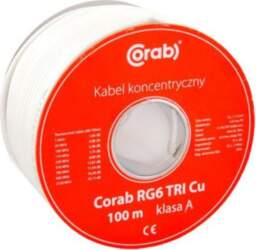 COAXIAL CABLE RG6 TRI Cu CORAB