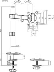 MACLEAN LCD MONITOR DESK MOUNT MC-572N