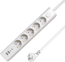 MicroConnect 5-way USB Schuko Power Strip